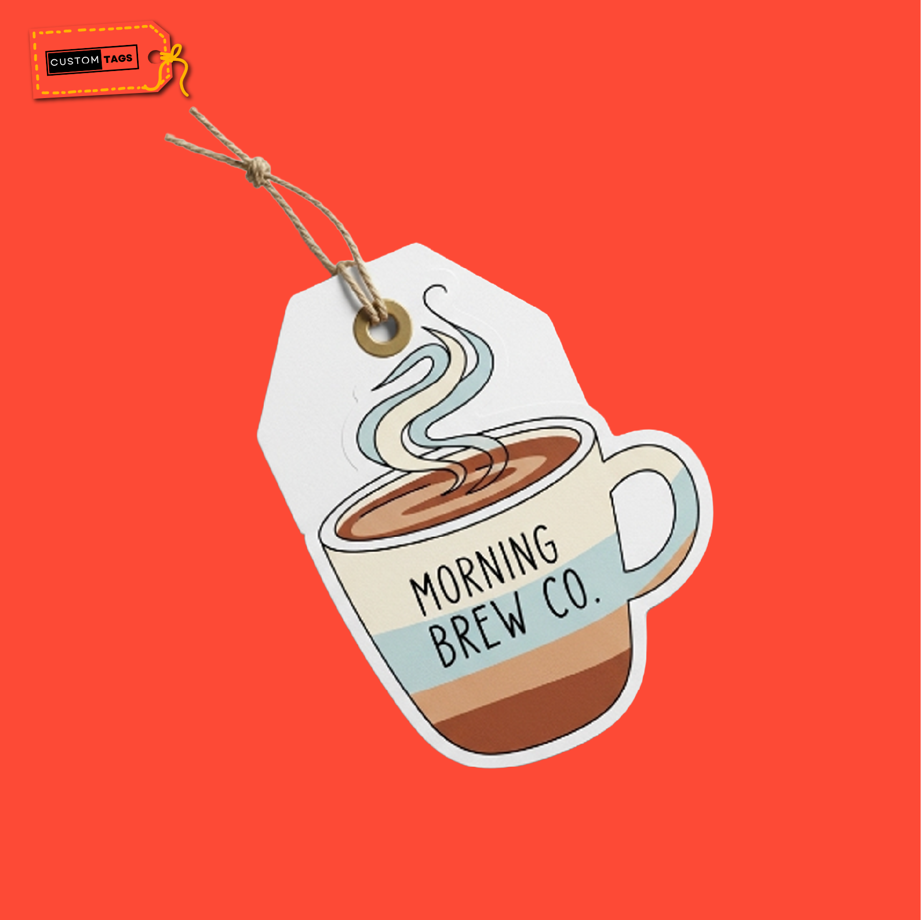 Custom Sticker Hang Tags